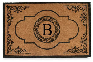 Hand Crafted Abrilina 36"x72" Coir Double Doormat Monogrammed, B