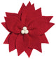 Poinsettia Christmas Tree Topper In Red Hand Felted Wool