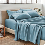 Bare Home 7-Piece Microfiber Sheet Set, Coronet Blue, Split King