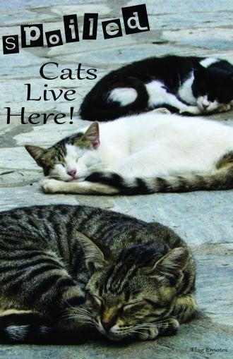 Flag Emotes, Double Sided Garden Flag, Spoiled Cats Live Here