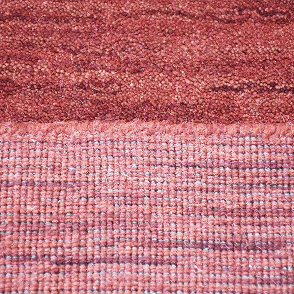 HAND KNOTTED LOOM WOOL ECO-FRIENDLY AREA RUGS - Rectangle, Red, Contemporary
