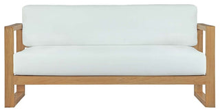 Upland Outdoor Patio Teak Sofa EEI-2707-NAT-WHI