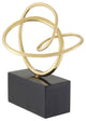 Black Granite Base Abstract Polished Brass Object | Eichholtz Frank