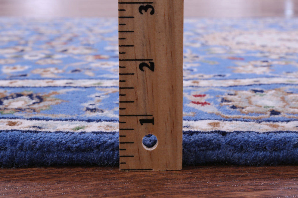 2' 9" X 31' 10" Runner Persian Nain Wool & Silk Handmade Rug - Q15991