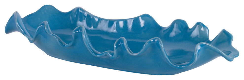 Uttermost 18052 Ruffled Feathers Blue Bowl