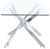 Glass Star Table, square