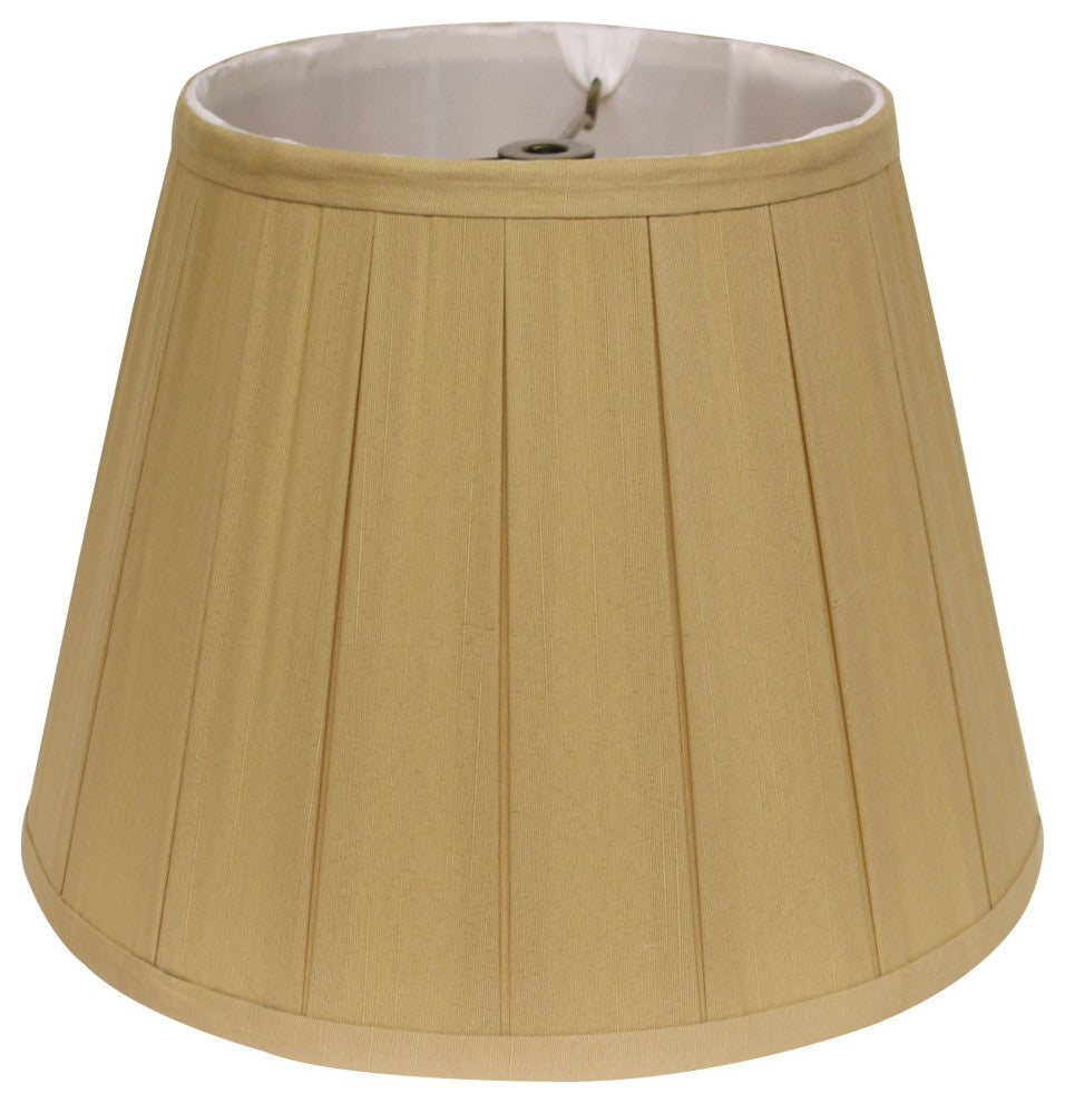 14" Primrose Slanted Crimped Box Shantung Lampshade