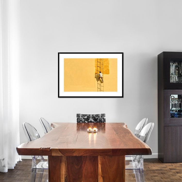 "Der Anstreicher" Framed Digital Print by Anette Ohlendorf, 44x30"