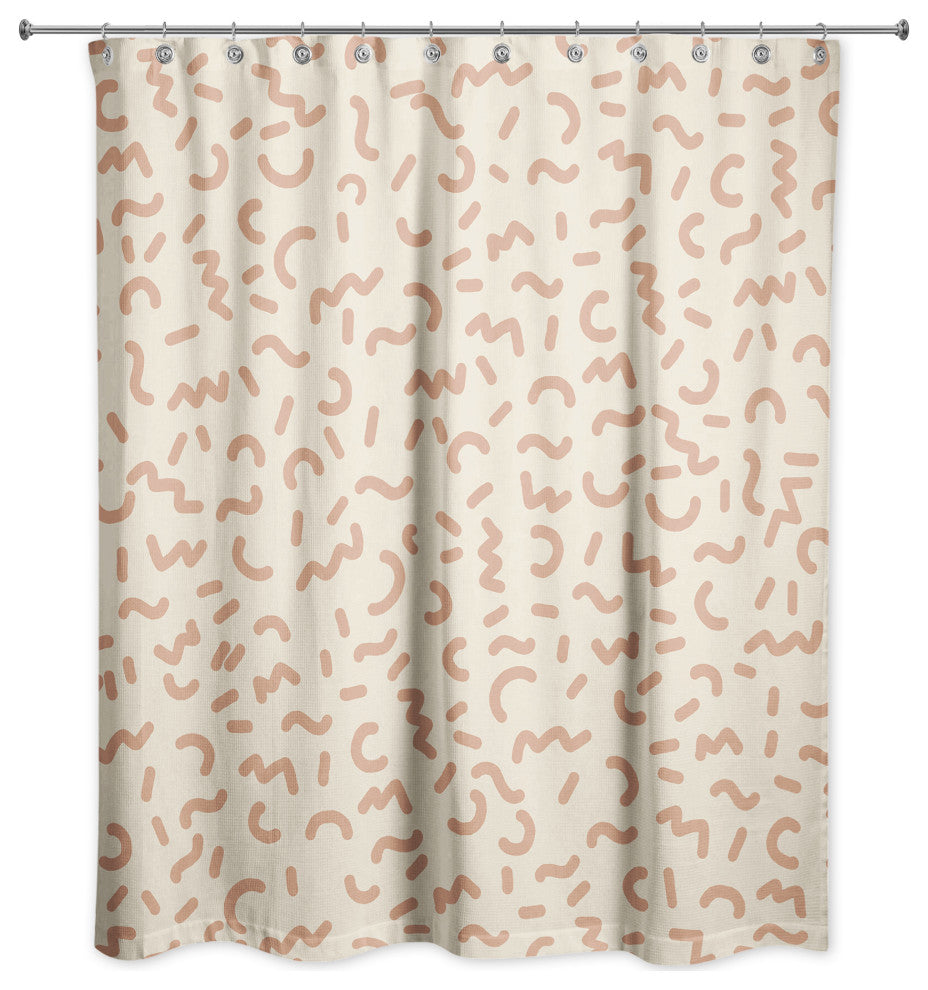 Funky Squiggles 71x74 Shower Curtain