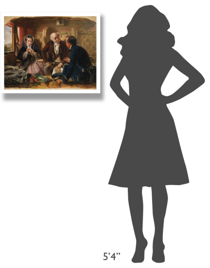 "First Class - The Meeting, 1855" Paper Print by Abraham Solomon, 26"x22"