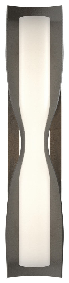 Dune Large Sconce, Dark Smoke Finish, Opal Glass