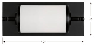 Crystorama Lighting Group FOS-A8050 Foster 5"W LED Bath Bar - Matte Black