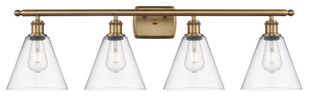 Innovations 516-4W-BB-GBC-82-LED 4 Light Bath Vanity Light, Brushed Brass