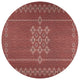 Indoor/Outdoor Sedona SN3 Paprika Machine Washable 8' x 8' Round Rug