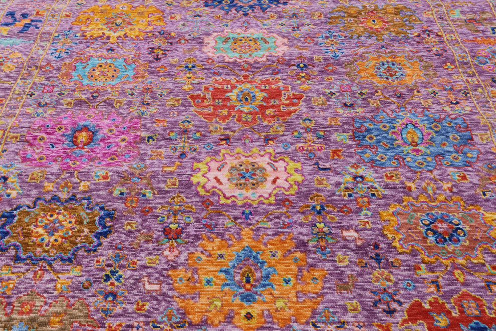 9' Square Turkish Oushak Handmade Wool Rug - Q16078
