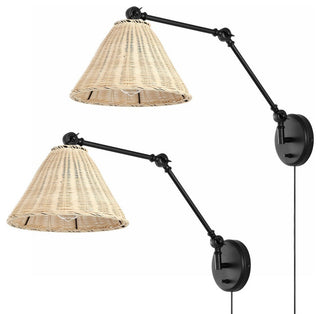 Safavieh Solado 24" Wall Sconce, Natural/Black