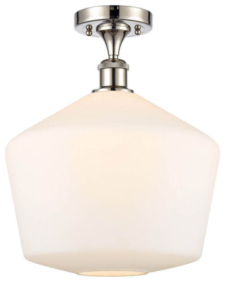 Innovations 516-1C-PN-G651-12 1-Light Semi-Flush Mount, Polished Nickel