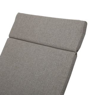 GDF Studio Soleil Outdoor Chaise Lounge Cushion, Charcoal