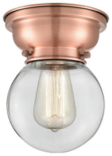 Innovations 623-1F-AC-G202-6-LED 1-Light Flush Mount, Antique Copper
