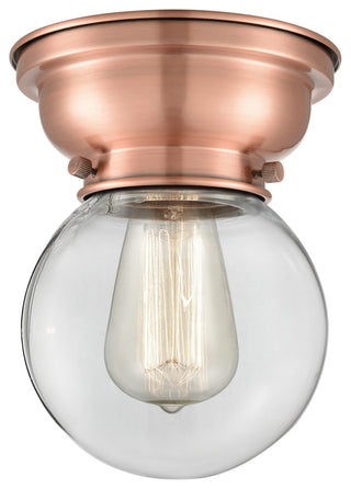 Innovations 623-1F-AC-G202-6-LED 1-Light Flush Mount, Antique Copper
