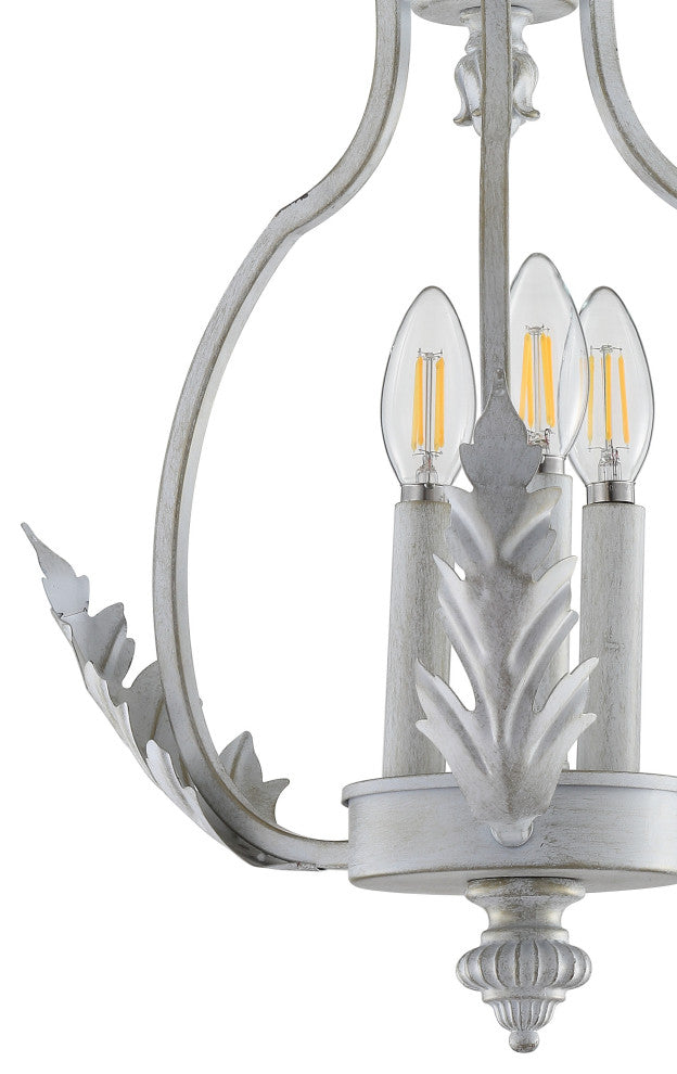 Austen 12.2" Metal Led Semi-Flush Mount, Antique White