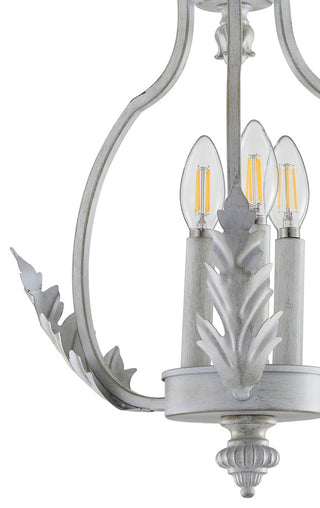 Austen 12.2" Metal Led Semi-Flush Mount, Antique White