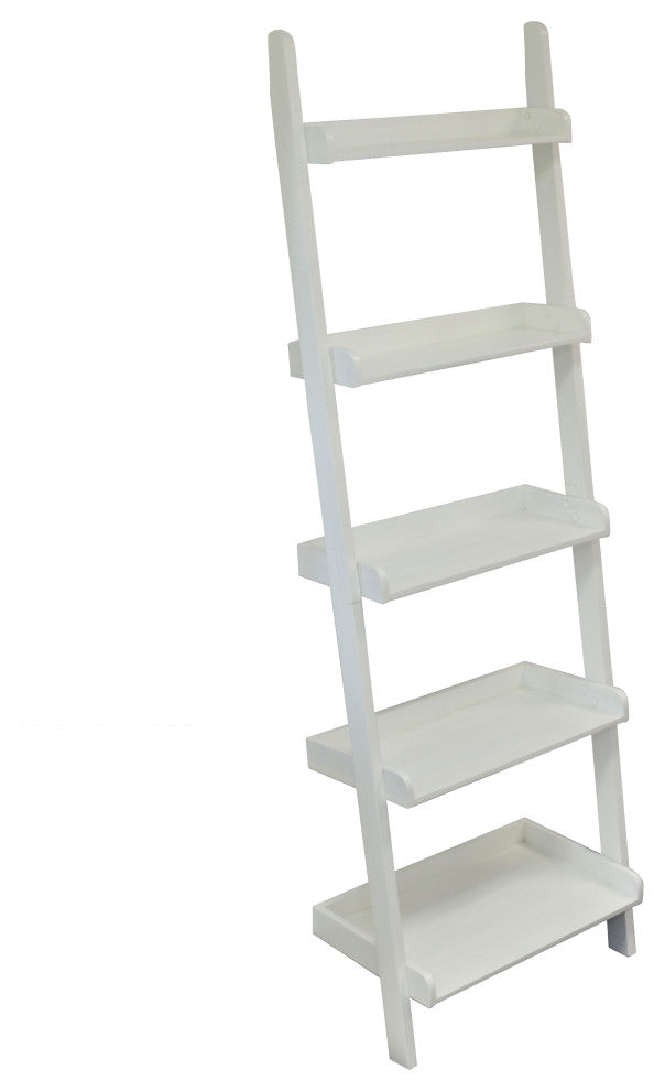 White Leaning Ladder Shelf