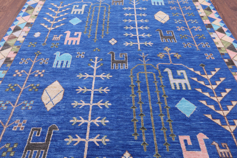 8' 0" X 10' 0" Tribal Persian Gabbeh Handmade Wool Rug - Q13630