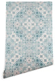 Deny Designs Marta Barragan Camarasa Ceramic Tile Wallpaper, Blue, 2'x4'
