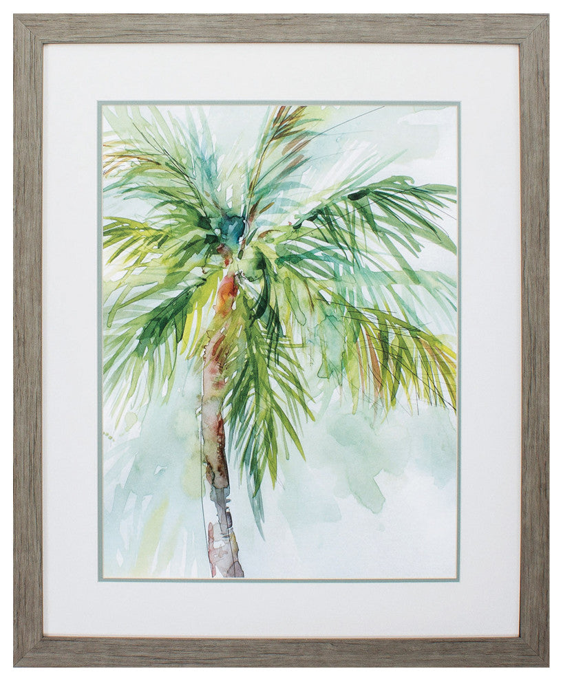 27" X 33" Woodtoned Frame Palm Breezes Ii