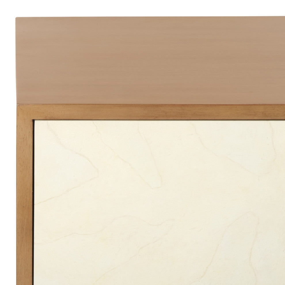 Safavieh Couture Edalina 2 Drawer Nightstand, Natural/White
