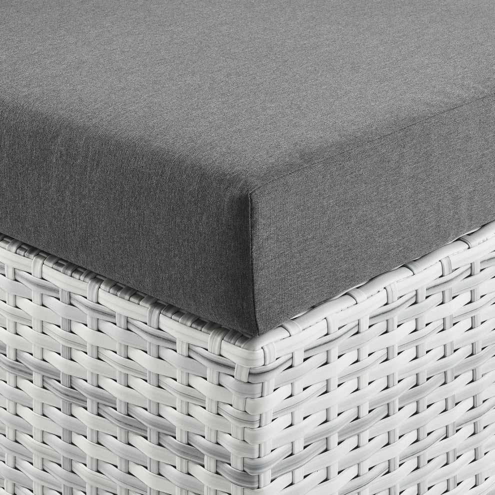 Lounge Sectional Sofa Chair Set, Rattan, Wicker, Gray, Modern, Outdoor
