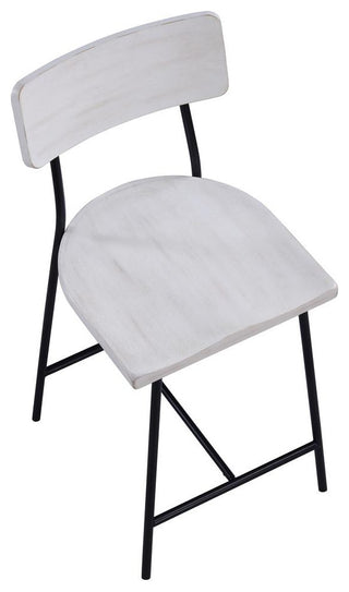 Bari Wood and Metal Modern Counter Stool