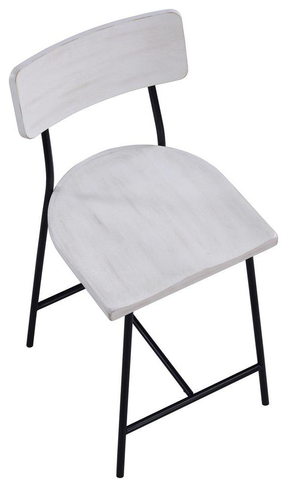 Bari Wood and Metal Modern Counter Stool