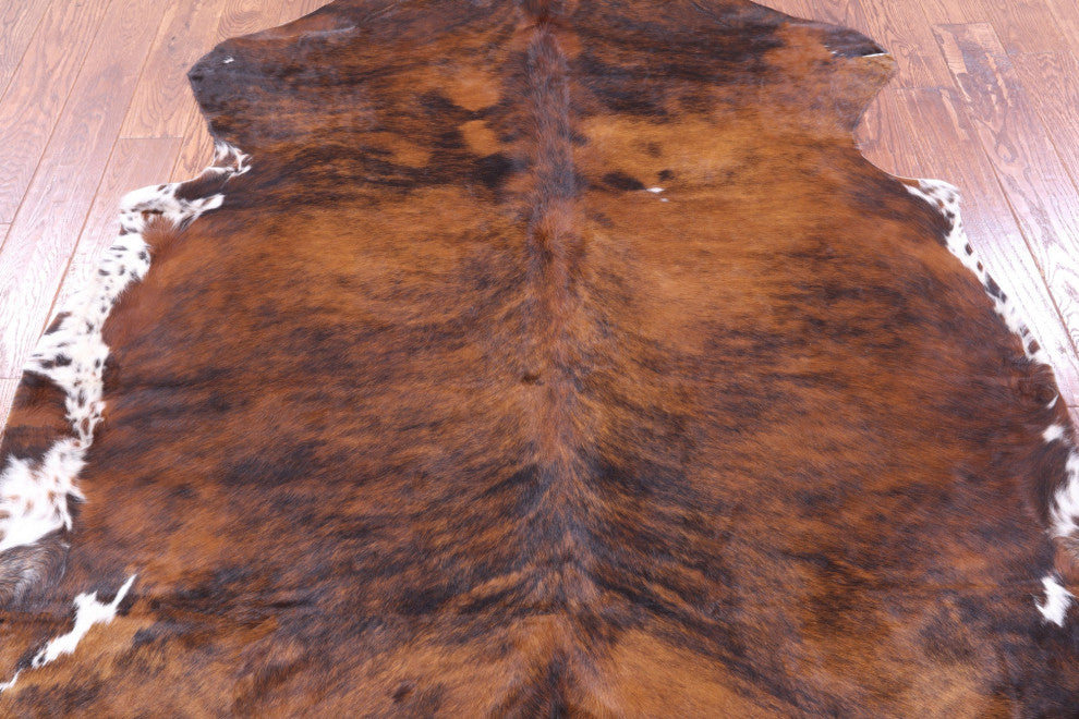 Brindle Natural Cowhide Rug 6' 6" X 6' 3" C2222