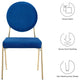 Craft Performance Velvet Dining Side Chairs, Set of 2, Gold Navy