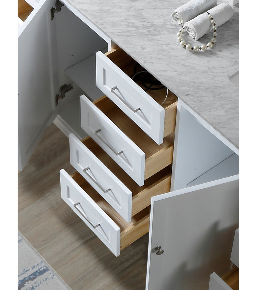 72" Ultimate Classic Bath Vanity, White and Mirror