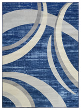 Modern Accent Rug, Space Blue, 9'8"x7'5"