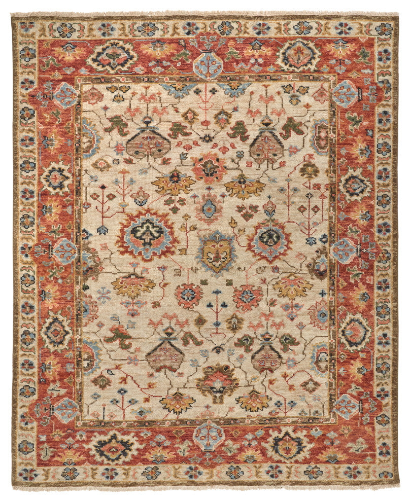 Weave & Wander Irie, Rust Orange/Gray, 3'-6" x 5'-6" Rug