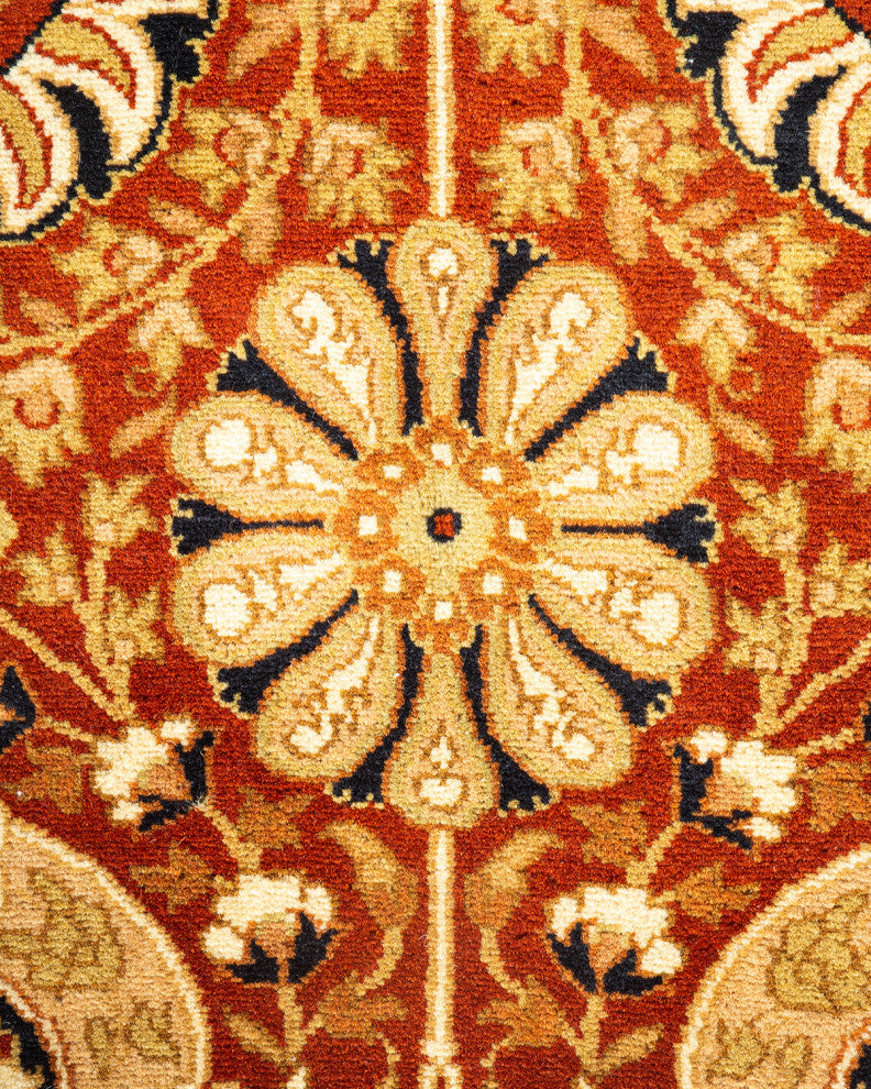 Mogul, One-of-a-Kind Hand-Knotted Area Rug Orange, 3'0"x5'0"