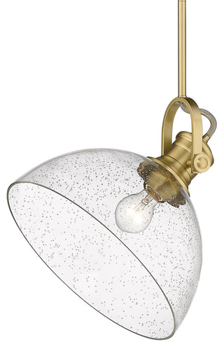 Golden Lighting 3118-L SD Hines 1 Light 13-1/2"W Pendant - Brushed Champagne