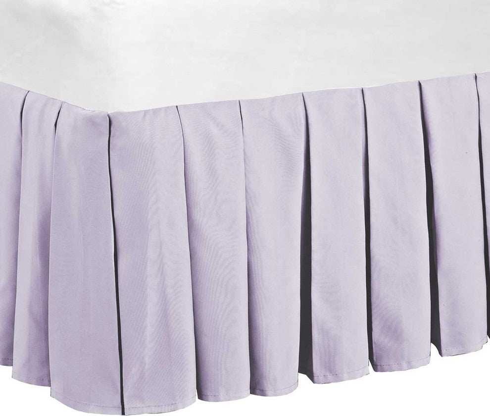 Classic 14" Dust Ruffle Bed Skirts, Lilac, 78" X 80"