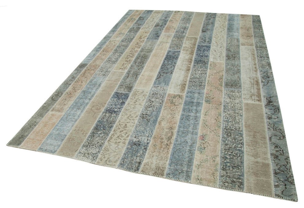 Rug N Carpet - Handwoven Anatolian 6' 8" x 10' 0" Antique Patchwork Area Rug