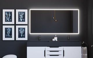 Smart Lisa Dimmable LED Bathroom Mirror With Voice Control, 60"x30"