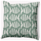 26x26" Swimming School Nautical Decorative Indoor Pillow, Sage