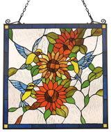 COSTA Animal Tiffany-glass Window Panel 24inches Wide