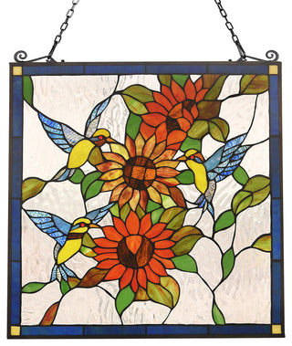 COSTA Animal Tiffany-glass Window Panel 24inches Wide