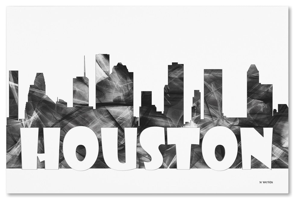 'Houston Texas Skyline Bg-2' Canvas Art, 24x16