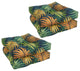 19" Squared Patterned Tufted Dining Chair Cushions, Set of 4, Laperta Monsoon