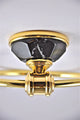 Towel Ring With Nero Marquina Marbel Accents, Oil Rubbed Bronze